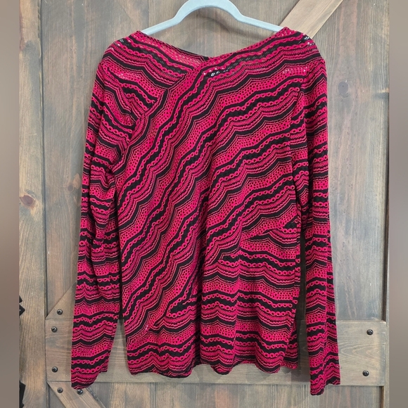 Dana Buchman Long Sleeve Knitted Blouse- Size XL - Picture 4 of 4